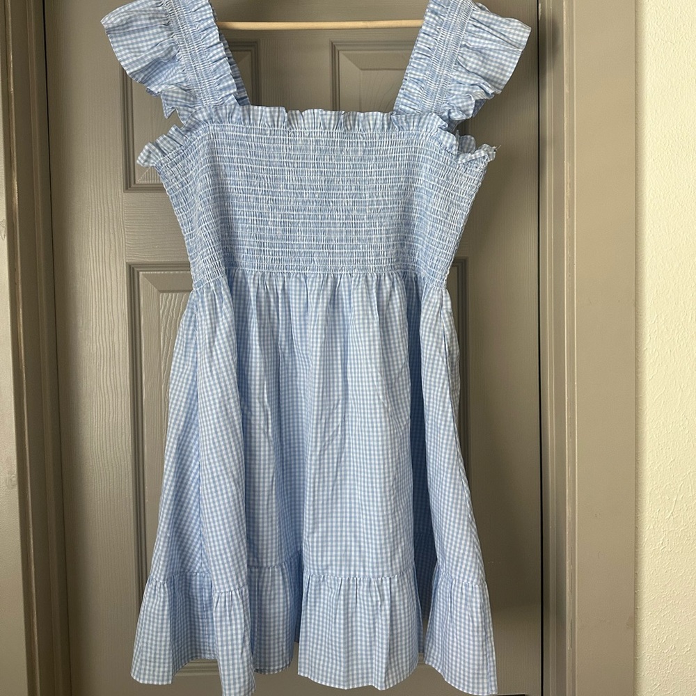 Hill House Home Hydrangea Gingham Elizabeth, XXL,